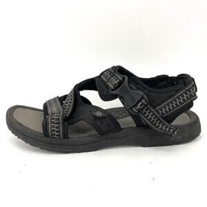 Rafters Men's black gray fabric Stillwater hiking water sandal Size 10